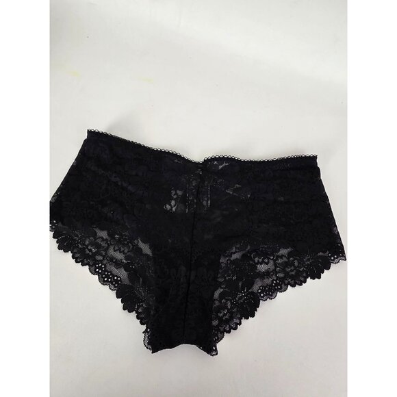 NWT Victoria's Secret Pink Cheeky Black Lace Cherry Print Womens Panties Small - Picture 8 of 11